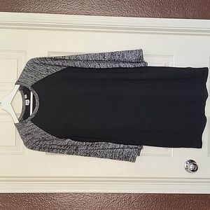 Gap XS Black and Marbled Gray Dress